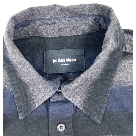 For Those Who Sin Flannel Shirt Mens Large Hunter S Thompson Gonzo Dont Run - Picture 5 of 14